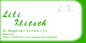 lili klitsch business card